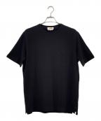 HERMESエルメス）の古着「ロゴ刺繍ポケットTシャツ」｜ブラック