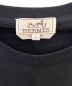 中古・古着 HERMES (エルメス) ロゴ刺繍ポケットTシャツ  ブラック サイズ:L 未使用品：49800円