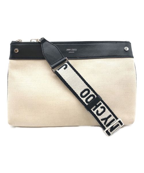 JIMMY CHOO（ジミーチュウ）JIMMY CHOO (ジミーチュウ) ショルダーバッグ アイボリー×ブラックの古着・服飾アイテム