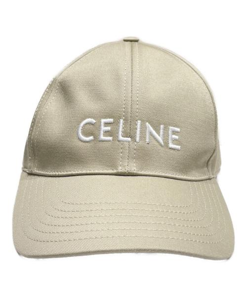 CELINE（セリーヌ）CELINE (セリーヌ) ロゴベースボールキャップ アイボリー サイズ:Mの古着・服飾アイテム