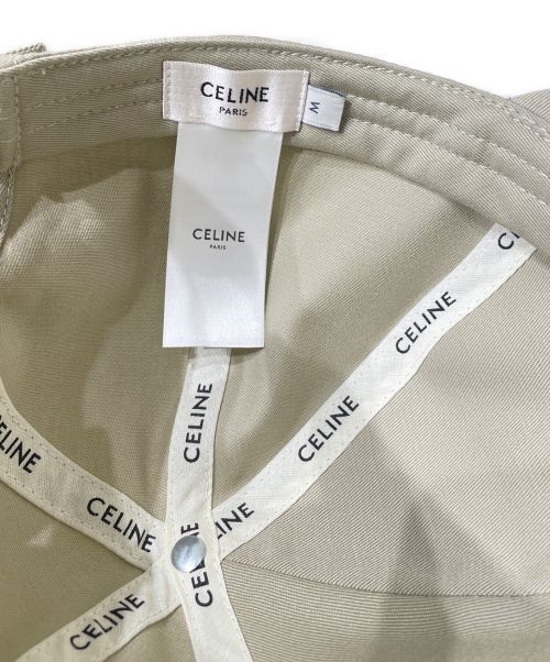 CELINE（セリーヌ）CELINE (セリーヌ) ロゴベースボールキャップ アイボリー サイズ:Mの古着・服飾アイテム