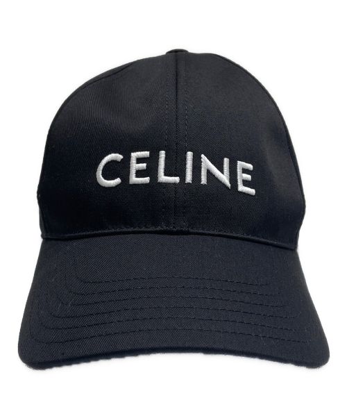 CELINE（セリーヌ）CELINE (セリーヌ) ロゴベースボールキャップ ブラック サイズ:Lの古着・服飾アイテム