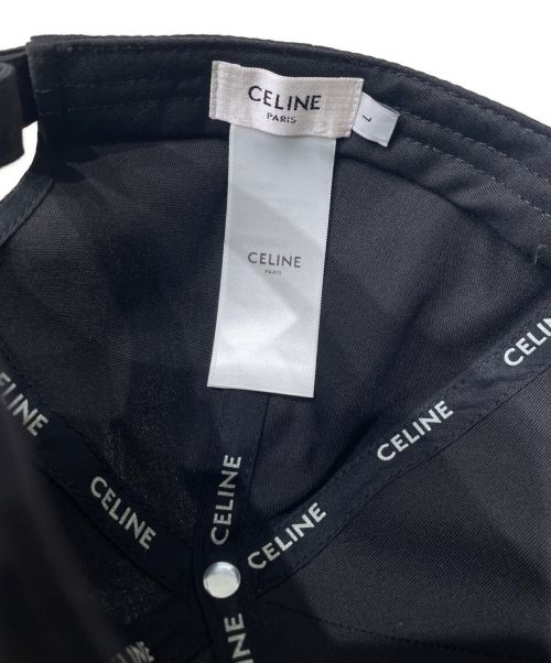 CELINE（セリーヌ）CELINE (セリーヌ) ロゴベースボールキャップ ブラック サイズ:Lの古着・服飾アイテム