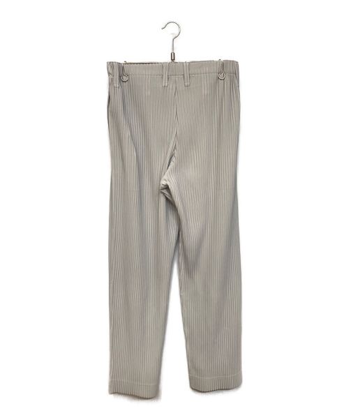 HOMME PLISSE ISSEY MIYAKE（オム プリッセ イッセイ ミヤケ）HOMME PLISSE ISSEY MIYAKE (オムプリッセ イッセイ ミヤケ) プリーツワイドパンツ ライトグレー サイズ:3の古着・服飾アイテム