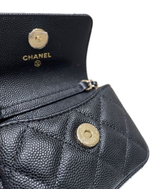 CHANEL（シャネル）CHANEL (シャネル) ミニマトラッセショルダーポーチ ブラック サイズ:ミニの古着・服飾アイテム
