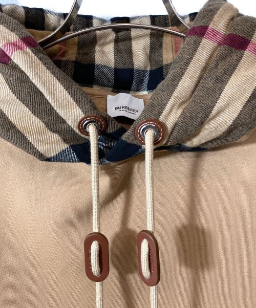 BURBERRY LONDON（バーバリーロンドン）BURBERRY LONDON (バーバリー ロンドン) タータンフードプルオーバー ブラウン サイズ:XSの古着・服飾アイテム