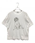 DIOR HOMME×Duncan Grantディオール オム×ダンカン・グラント）の古着「ダンカン グラント ドッグフロントプリントTシャツ」｜ホワイト