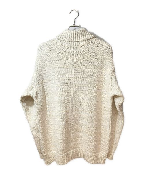 BOTTEGA VENETA（ボッテガベネタ）BOTTEGA VENETA (ボッテガベネタ) 編み込みニットカーディガン アイボリー サイズ:Mの古着・服飾アイテム