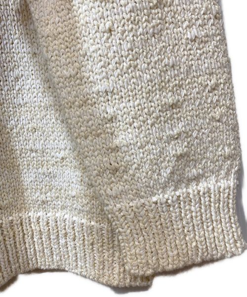 BOTTEGA VENETA（ボッテガベネタ）BOTTEGA VENETA (ボッテガベネタ) 編み込みニットカーディガン アイボリー サイズ:Mの古着・服飾アイテム