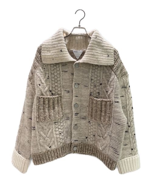 BOTTEGA VENETA（ボッテガベネタ）BOTTEGA VENETA (ボッテガベネタ) ケーブルニットカーディガン ベージュ サイズ:Lの古着・服飾アイテム