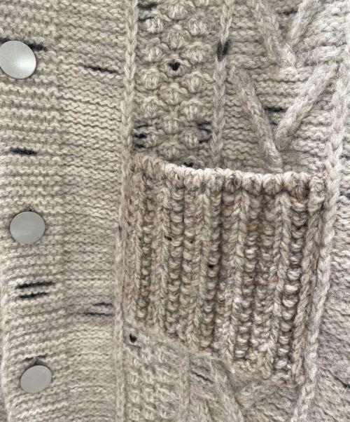 BOTTEGA VENETA（ボッテガベネタ）BOTTEGA VENETA (ボッテガベネタ) ケーブルニットカーディガン ベージュ サイズ:Lの古着・服飾アイテム