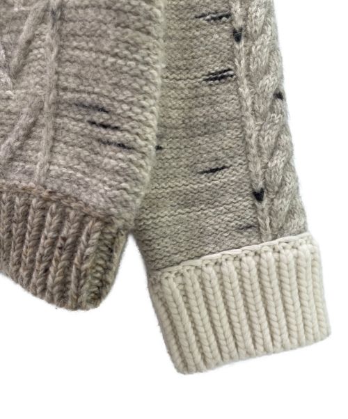 BOTTEGA VENETA（ボッテガベネタ）BOTTEGA VENETA (ボッテガベネタ) ケーブルニットカーディガン ベージュ サイズ:Lの古着・服飾アイテム