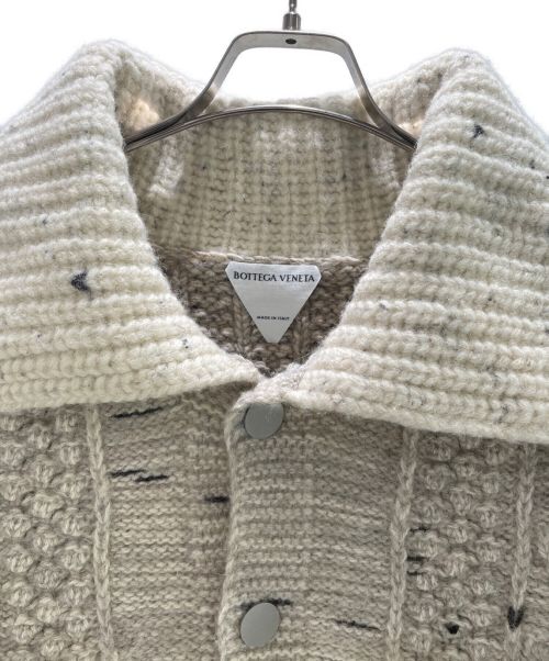 BOTTEGA VENETA（ボッテガベネタ）BOTTEGA VENETA (ボッテガベネタ) ケーブルニットカーディガン ベージュ サイズ:Lの古着・服飾アイテム
