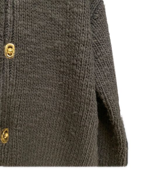 BOTTEGA VENETA（ボッテガベネタ）BOTTEGA VENETA (ボッテガベネタ) ローゲージニットカーディガン ブラウン サイズ:Mの古着・服飾アイテム