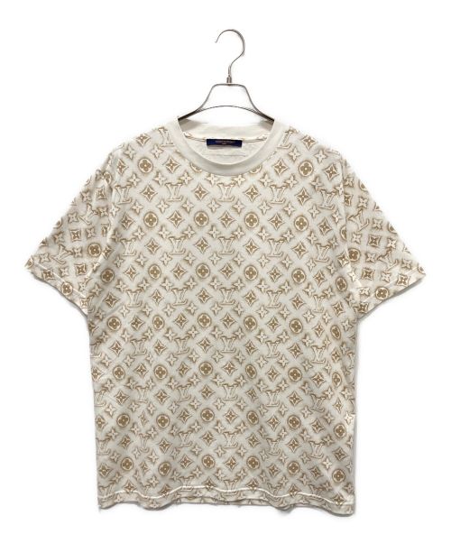 LOUIS VUITTON（ルイ ヴィトン）LOUIS VUITTON (ルイ ヴィトン) モノグラムコットンTシャツ ホワイト×ブラウン サイズ:XLの古着・服飾アイテム