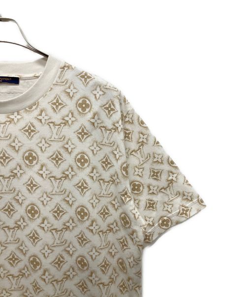 LOUIS VUITTON（ルイ ヴィトン）LOUIS VUITTON (ルイ ヴィトン) モノグラムコットンTシャツ ホワイト×ブラウン サイズ:XLの古着・服飾アイテム