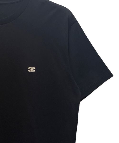 CELINE（セリーヌ）CELINE (セリーヌ) トリオンフ ルーズコットン ジャージー Tシャツ ブラック サイズ:Mの古着・服飾アイテム