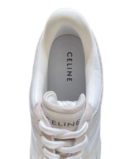 CELINE（セリーヌ）CELINE (セリーヌ) レースアップ ロースニーカー アイボリー サイズ:43の古着・服飾アイテム