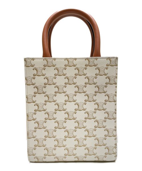 CELINE（セリーヌ）CELINE (セリーヌ) バーティカルカバ ミニ タン×ホワイト サイズ:-の古着・服飾アイテム