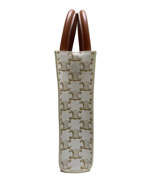CELINE（セリーヌ）CELINE (セリーヌ) バーティカルカバ ミニ タン×ホワイト サイズ:-の古着・服飾アイテム