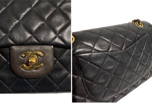 CHANEL（シャネル）CHANEL (シャネル) ダブルフラップマトラッセ ブラック サイズ:23の古着・服飾アイテム
