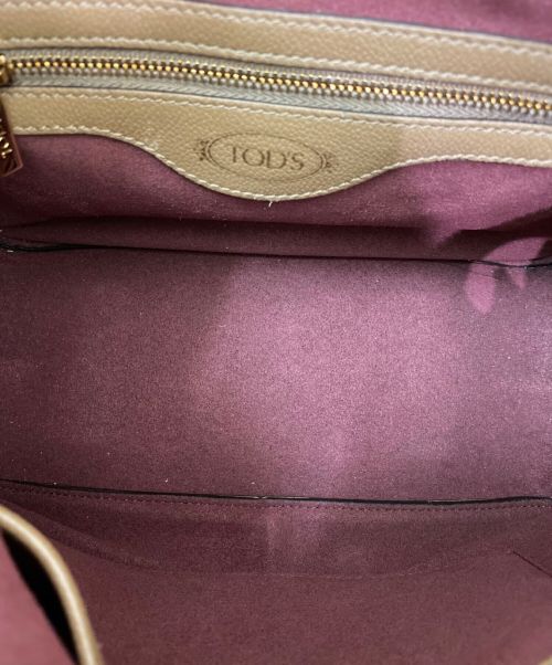 TOD'S（トッズ）TOD'S (トッズ) Tタイムレスレザーバッグミニ ブラウンの古着・服飾アイテム