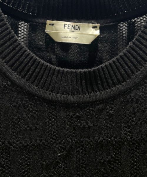 FENDI（フェンディ）FENDI (フェンディ) ズッカ柄ットワンピース ブラック サイズ:36の古着・服飾アイテム
