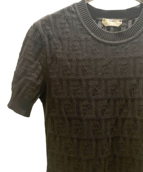 FENDI（フェンディ）FENDI (フェンディ) ズッカ柄ットワンピース ブラック サイズ:36の古着・服飾アイテム