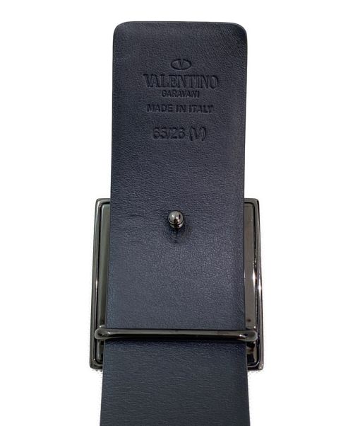 VALENTINO（ヴァレンティノ）VALENTINO (ヴァレンティノ) ロックスタッズバックルベルト ブラック サイズ:65/25(V)の古着・服飾アイテム