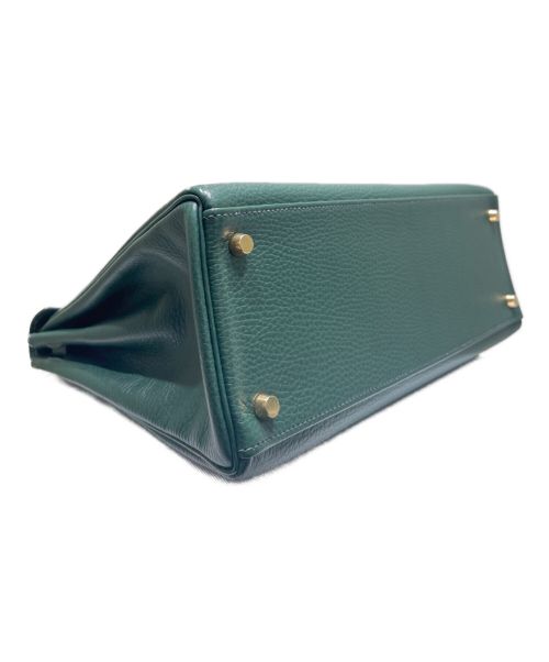 HERMES（エルメス）HERMES (エルメス) ケリー/アルデンヌ/ゴールド金具/内縫い/ハンドバッグ/▢H刻印 グリーン×ゴールド サイズ:32の古着・服飾アイテム