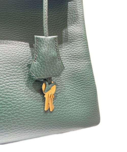 HERMES（エルメス）HERMES (エルメス) ケリー/アルデンヌ/ゴールド金具/内縫い/ハンドバッグ/▢H刻印 グリーン×ゴールド サイズ:32の古着・服飾アイテム