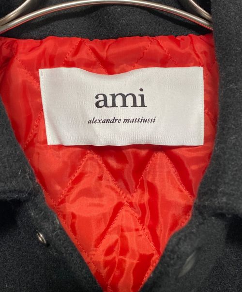 ami（アミ）ami (アミ) Ami de Coeur Patch Teddy Jacket ブラック サイズ:SIZE Sの古着・服飾アイテム