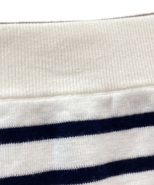 MIU MIU（ミュウミュウ）MIU MIU (ミュウミュウ) コットンミニスカート ホワイト×ネイビー サイズ:38の古着・服飾アイテム