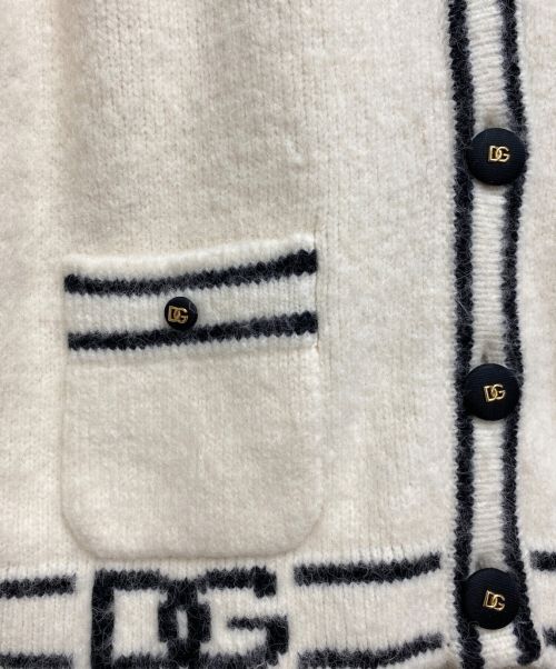 DOLCE & GABBANA（ドルチェ＆ガッバーナ）DOLCE & GABBANA (ドルチェ＆ガッバーナ) ニットカーディガン アイボリー サイズ:36の古着・服飾アイテム