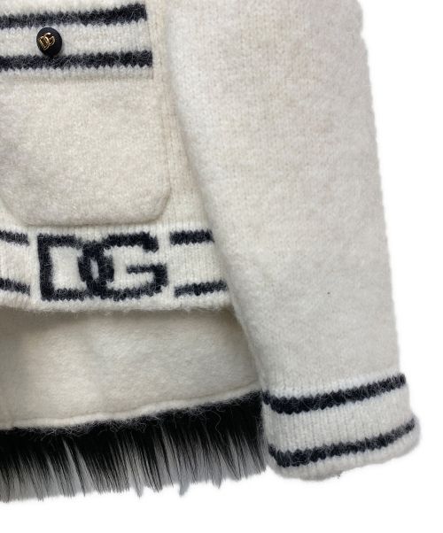 DOLCE & GABBANA（ドルチェ＆ガッバーナ）DOLCE & GABBANA (ドルチェ＆ガッバーナ) ニットカーディガン アイボリー サイズ:36の古着・服飾アイテム