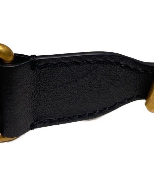 Christian Dior（クリスチャン ディオール）Christian Dior (クリスチャン ディオール) エンブロダイリーキャンバスベルト ネイビー×アイボリーの古着・服飾アイテム