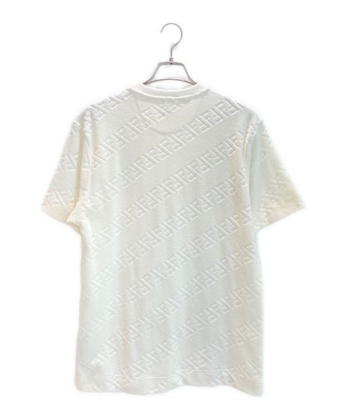 FENDI（フェンディ）FENDI (フェンディ) ズッカ柄ベロアカットソー ホワイト サイズ:Mの古着・服飾アイテム