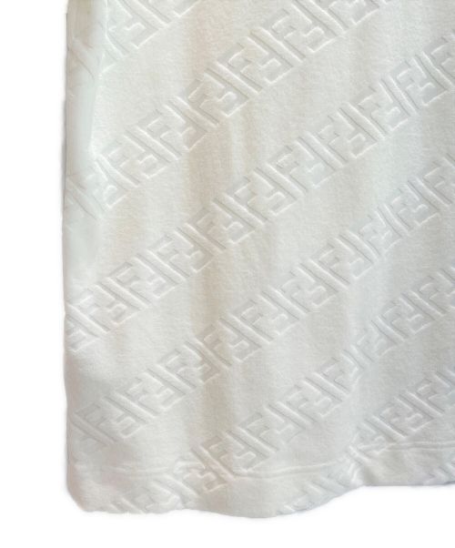 FENDI（フェンディ）FENDI (フェンディ) ズッカ柄ベロアカットソー ホワイト サイズ:Mの古着・服飾アイテム