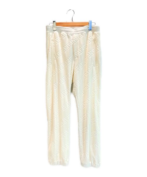 FENDI（フェンディ）FENDI (フェンディ) ズッカ柄ベロアスウェットパンツ ホワイト サイズ:50の古着・服飾アイテム