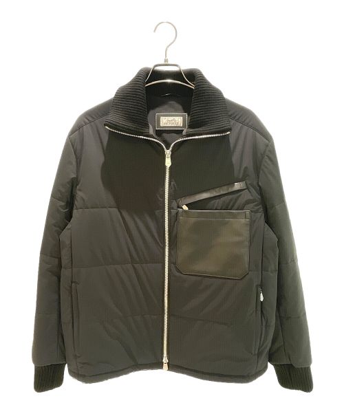 HERMES（エルメス）HERMES (エルメス) Posh Clap Cuir quilted jacket（ポッシュ クラップ キュイール キルティングジャケット） ブラック サイズ:50の古着・服飾アイテム