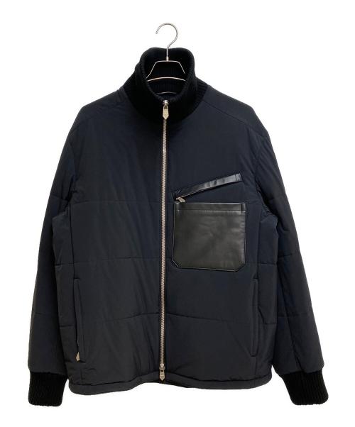 HERMES（エルメス）HERMES (エルメス) Posh Clap Cuir quilted jacket（ポッシュ クラップ キュイール キルティングジャケット） ブラック サイズ:50の古着・服飾アイテム