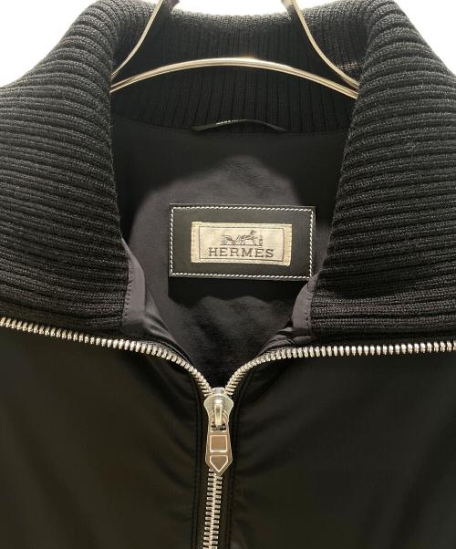 HERMES（エルメス）HERMES (エルメス) Posh Clap Cuir quilted jacket（ポッシュ クラップ キュイール キルティングジャケット） ブラック サイズ:50の古着・服飾アイテム