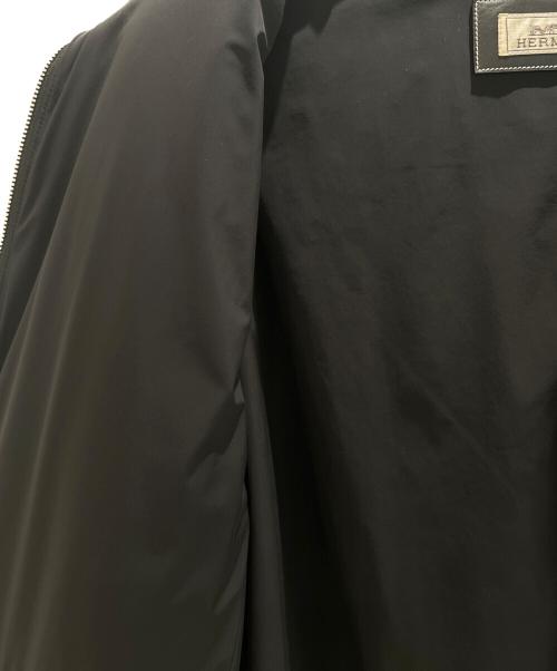 HERMES（エルメス）HERMES (エルメス) Posh Clap Cuir quilted jacket（ポッシュ クラップ キュイール キルティングジャケット） ブラック サイズ:50の古着・服飾アイテム