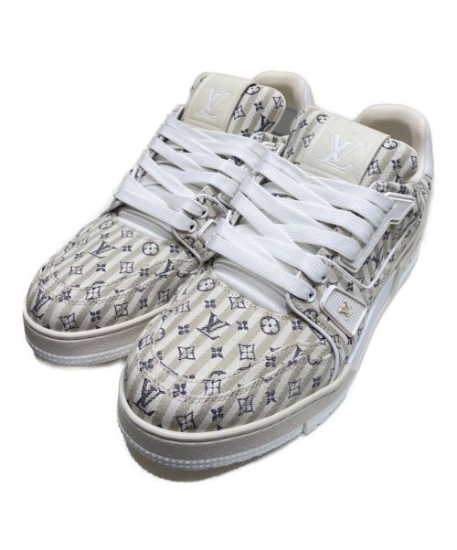 LOUIS VUITTON（ルイ ヴィトン）LOUIS VUITTON (ルイ ヴィトン) LVトレーナーラインスニーカー ベージュ サイズ:8の古着・服飾アイテム