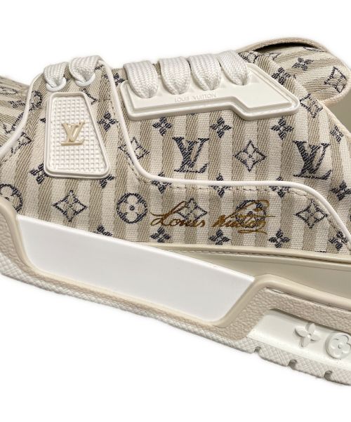 LOUIS VUITTON（ルイ ヴィトン）LOUIS VUITTON (ルイ ヴィトン) LVトレーナーラインスニーカー ベージュ サイズ:8の古着・服飾アイテム