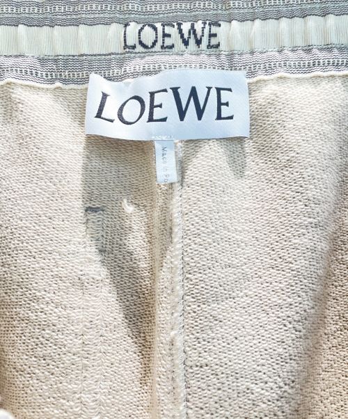 LOEWE（ロエベ）LOEWE (ロエベ) アナグラム刺繍レギュラーフィットスウェットパンツ ライトグレー サイズ:Mの古着・服飾アイテム