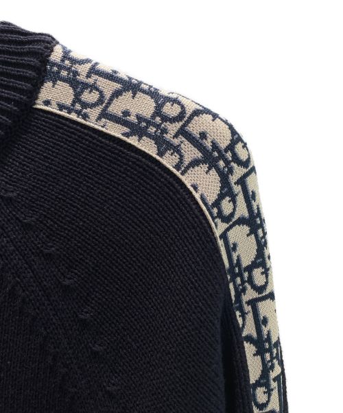 Dior（ディオール）Dior (ディオール) オブリーク コットン ニット ネイビー サイズ:Sの古着・服飾アイテム