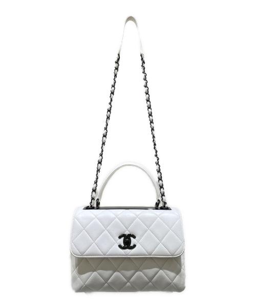 CHANEL（シャネル）CHANEL (シャネル) Trendy CC Top Handle Shoulder Bag ホワイト サイズ:-の古着・服飾アイテム