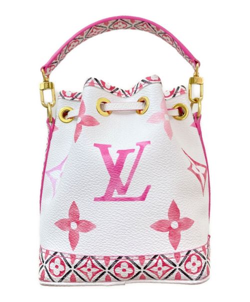 LOUIS VUITTON（ルイ ヴィトン）LOUIS VUITTON (ルイ ヴィトン) バイ・ザ・プール ナノ・ノエ ピンク×ホワイトの古着・服飾アイテム