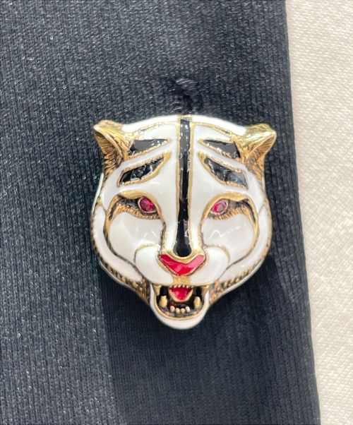 GUCCI（グッチ）GUCCI (グッチ) タイガーボタンビスコースドレス ブラック サイズ:Sの古着・服飾アイテム